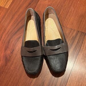 Cole Haan Black and Brown Leather Loafers